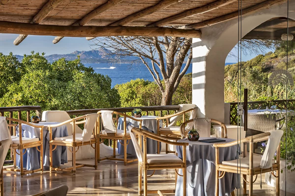 Terrasse du restaurant de l'hôtel, hôtel La Bisaccia