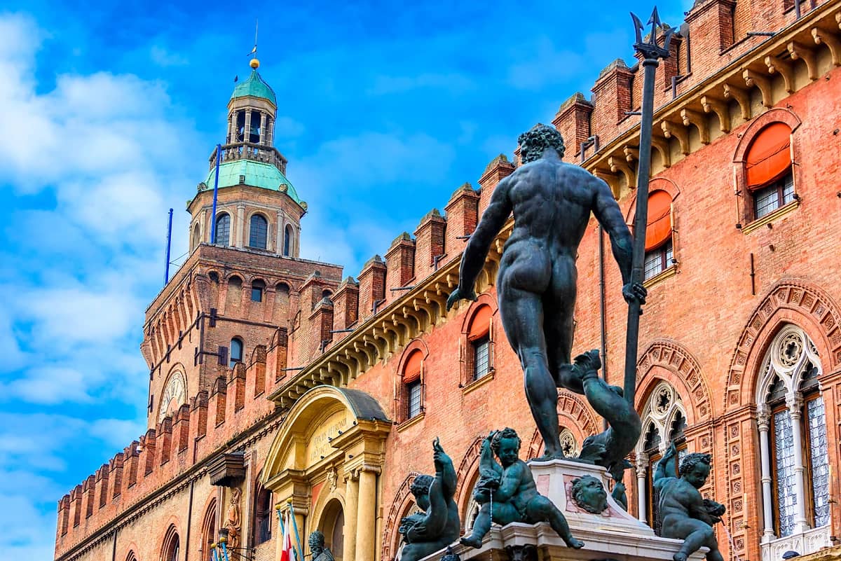 Fontaine de Neptune et Palazzo d'Accursio, Bologne