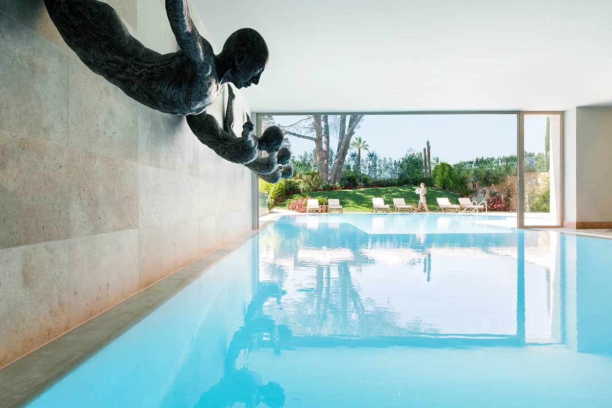 Piscine intérieure, Spa de l'hôtel, Ikos Dassia, Corfou, Grèce