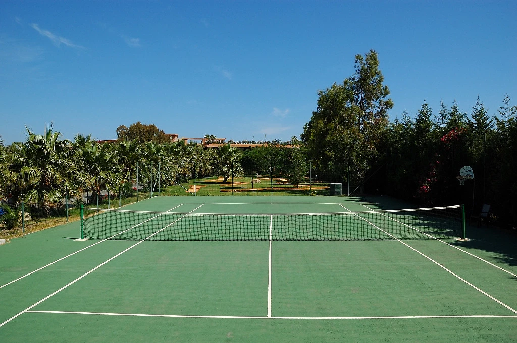 Terrain de tennis, Acacia Resort, Sicile, Italie