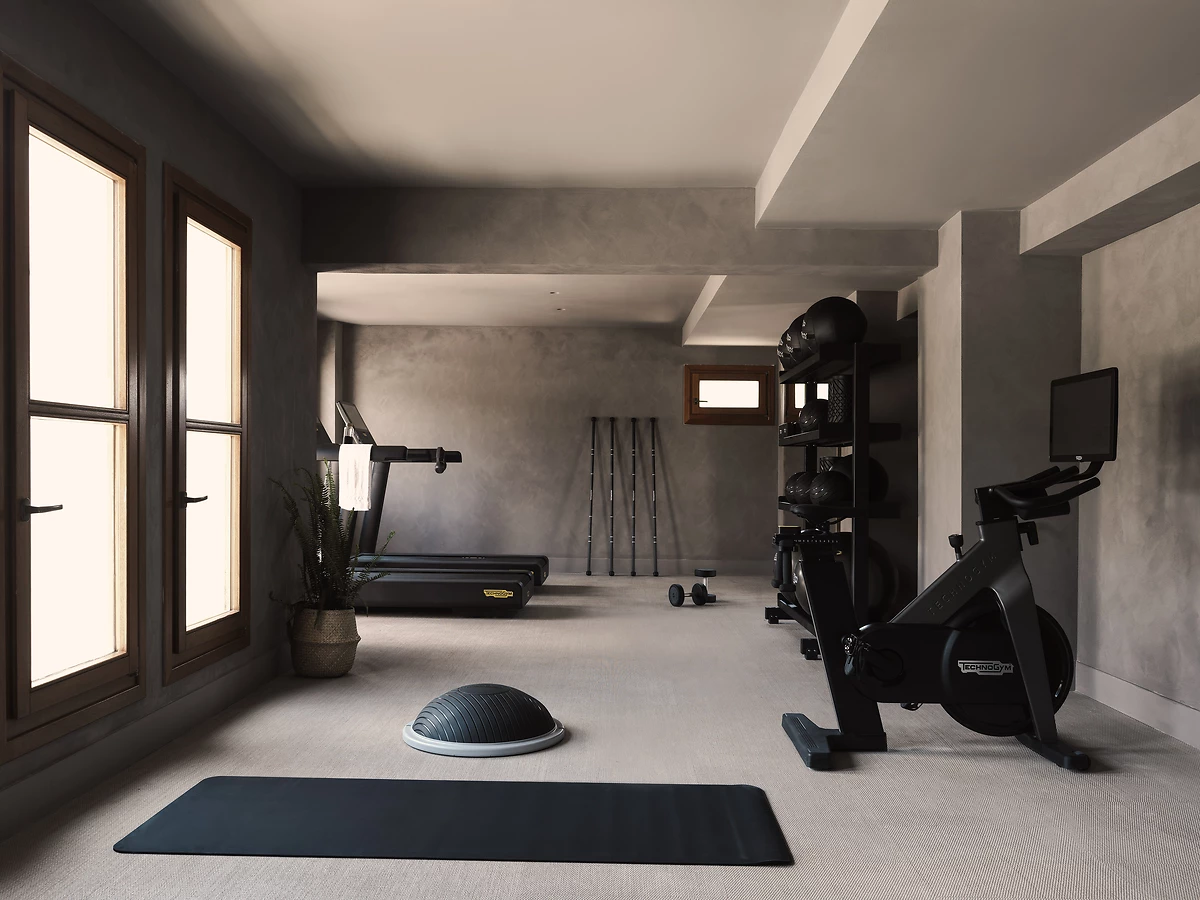 Salle de sport, hôtel Lindian Village Beach Resort, Curio Collection