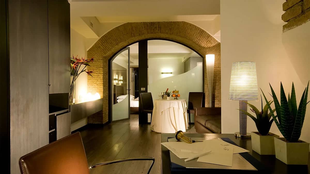 Réception, Hotel Trevi, Italie