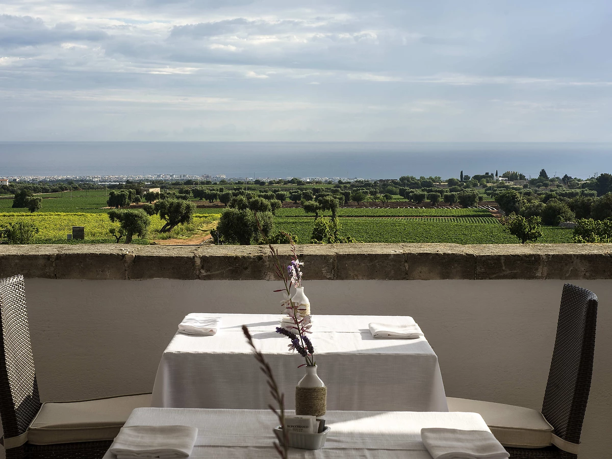 Terrasse, Restaurant, Borgobianco Resort & Spa, Pouilles, Italie