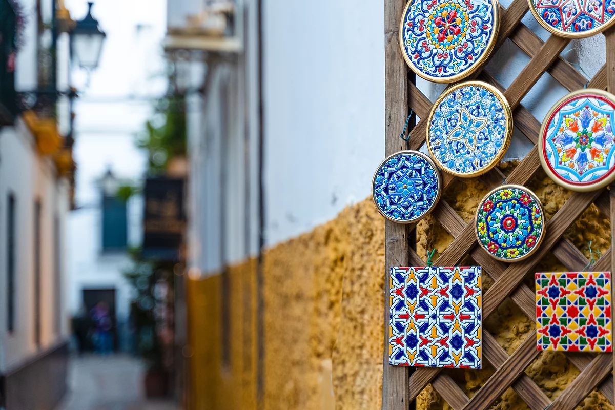 Décorations en céramique, Santa Cruz, Séville, Andalousie, Espagne