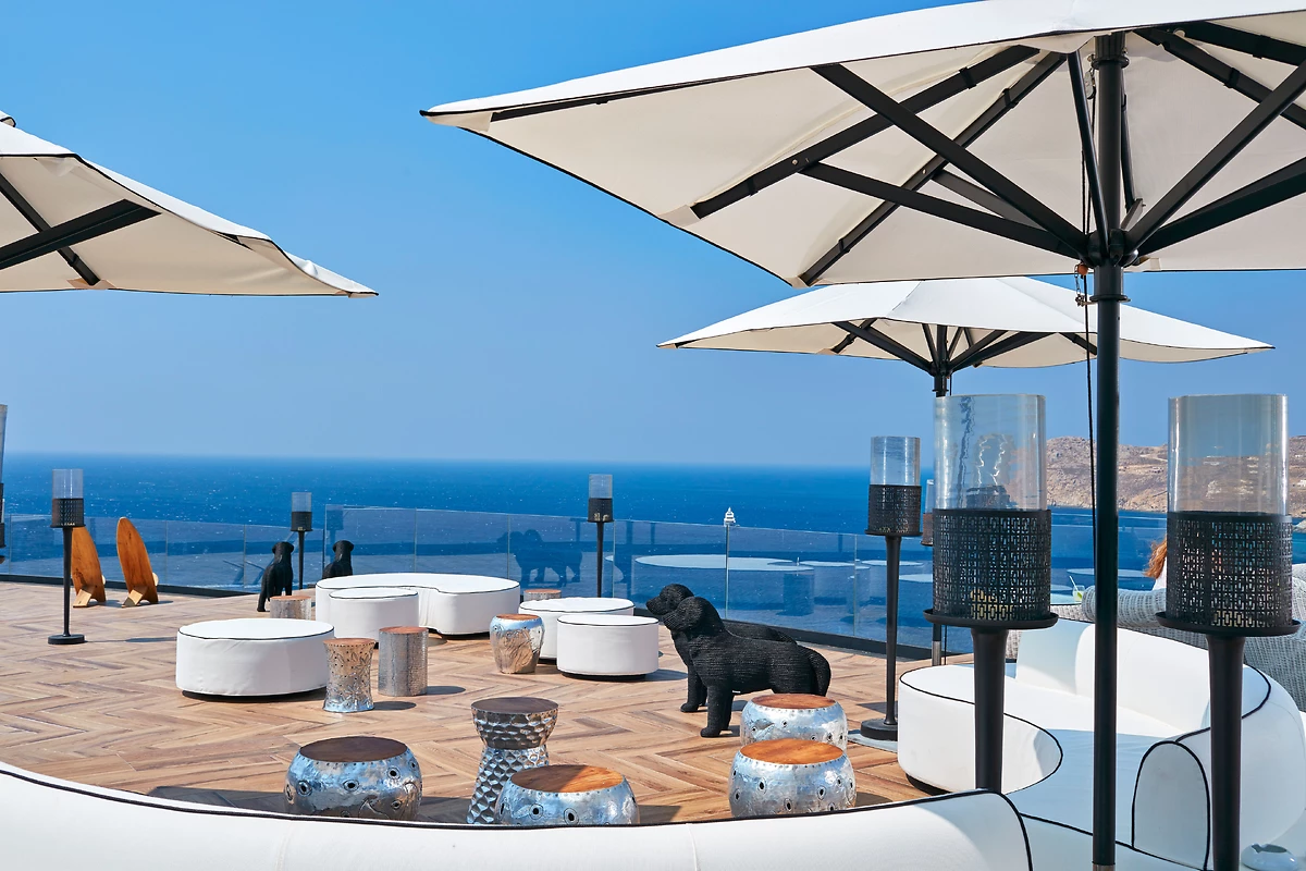 Terrasse avec vue sur la mer, Myconian Royal, Mykonos