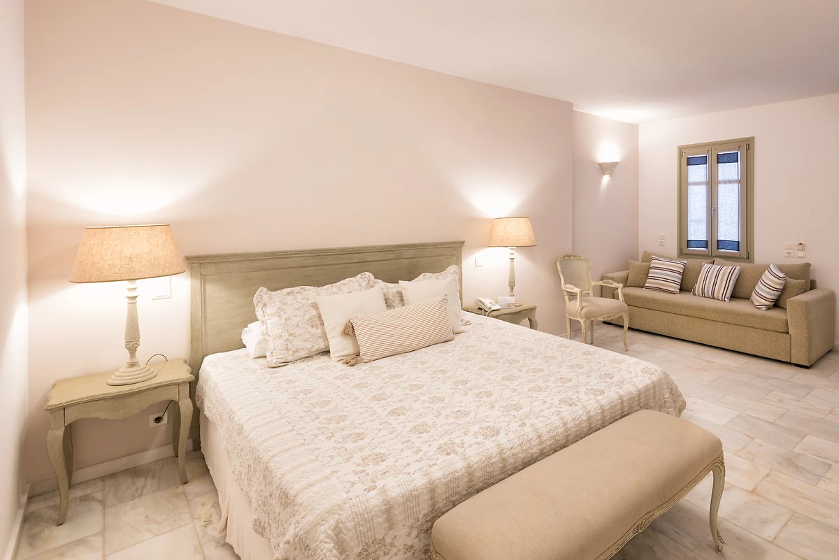 Junior Suite Garden View, St Andrea resort, Paros, Grèce.