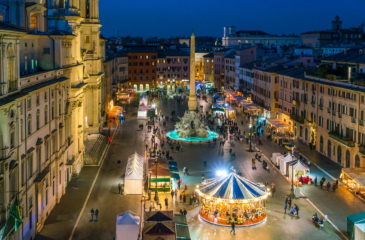 Noël sur la Piazza Navona, Rome