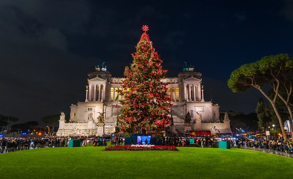 Piazza Venezia à Noël