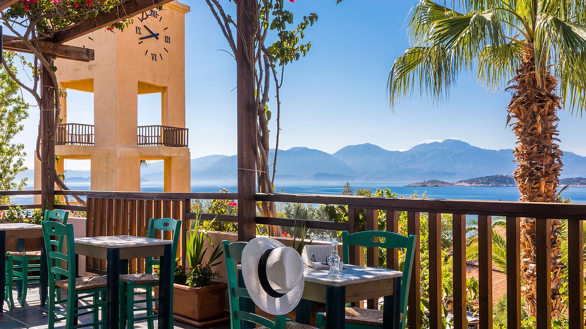 Kafeneio, Candia Park Village, Crète, Grèce