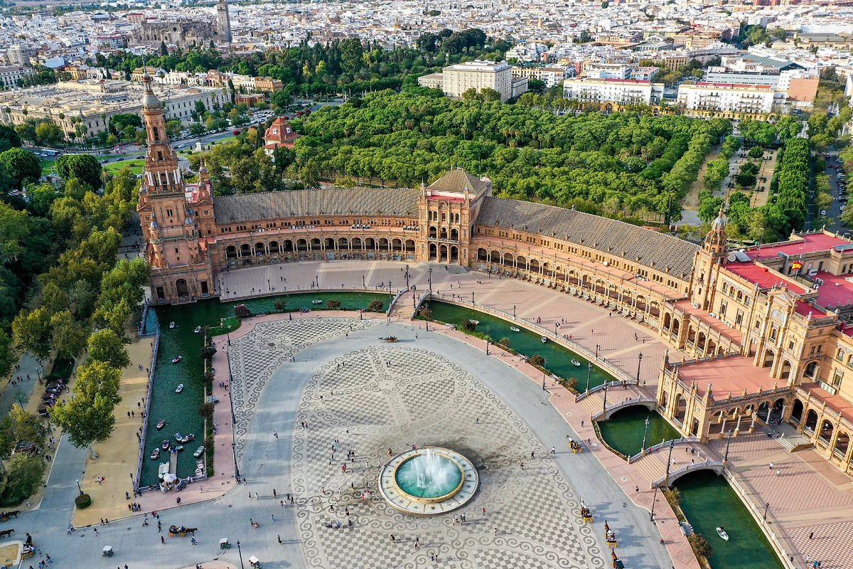 Plaza de Espana, Séville, Andalousie, Espagne