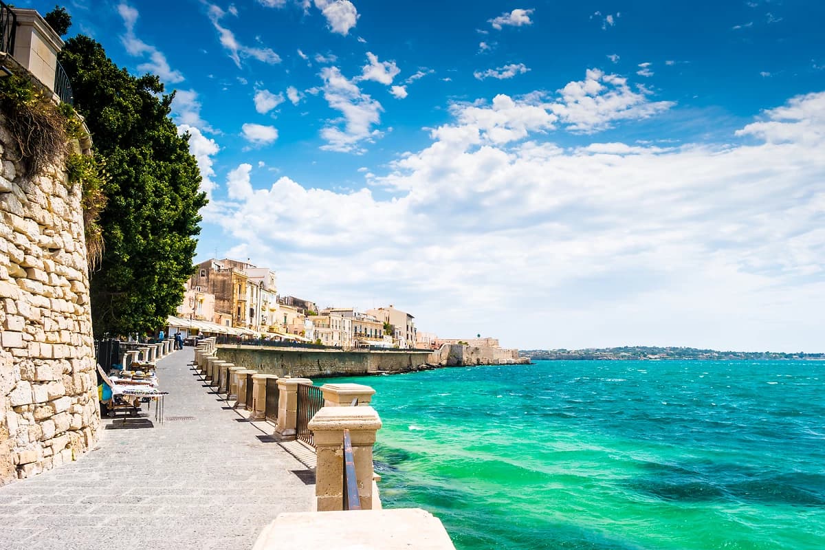 île d'Ortygie, Syracuse, Sicile, Italie