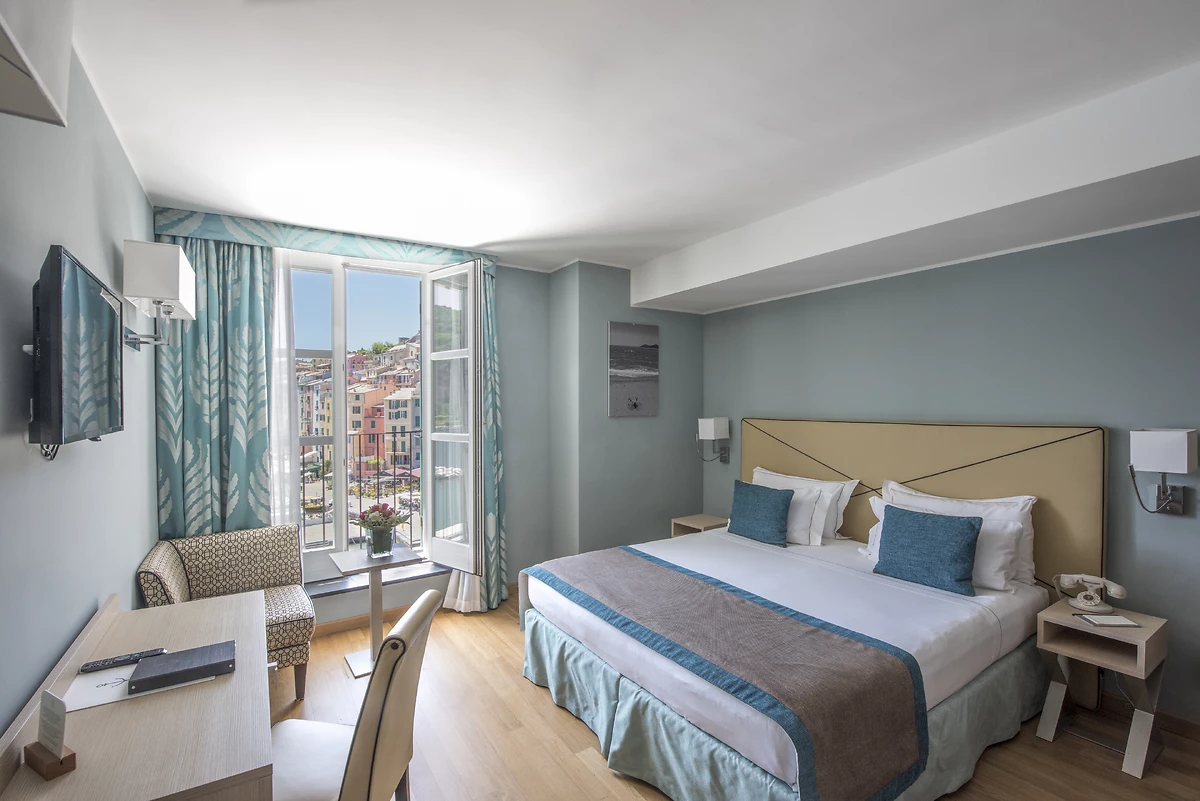 Chambre executive, Grand Hotel Portovenere, Parc national des Cinque Terre (Cinq Terres), Ligurie, Italie
