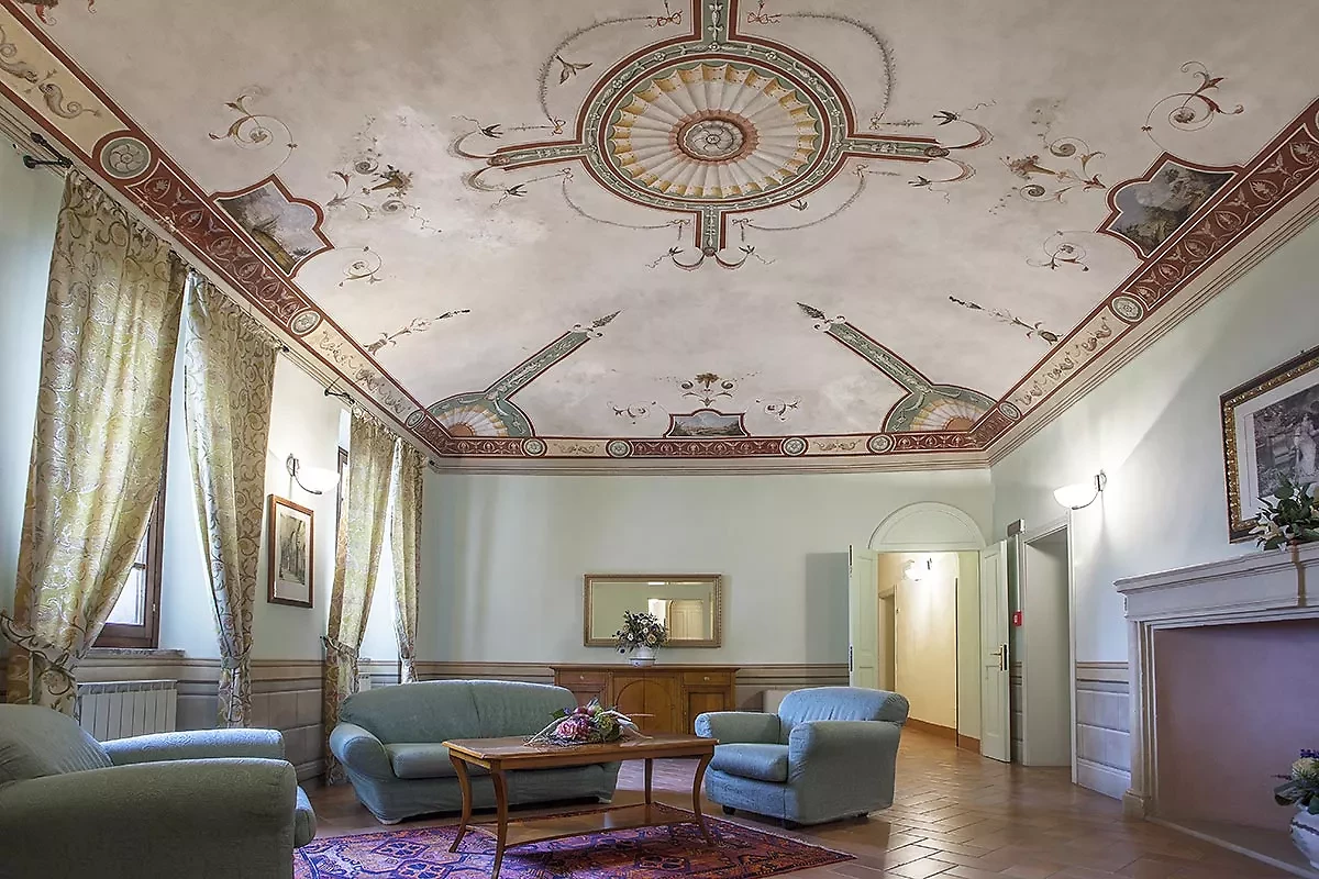 Petit salon, Relais Chiostro di Pienza, Toscane, Italie