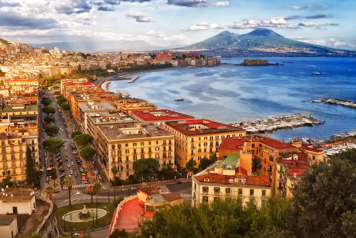 Villes Baie Vesuve, Naples, Italie