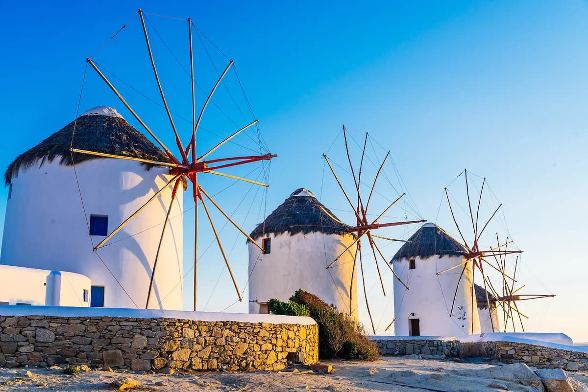 Moulins de Mykonos, Cyclades, Grèce