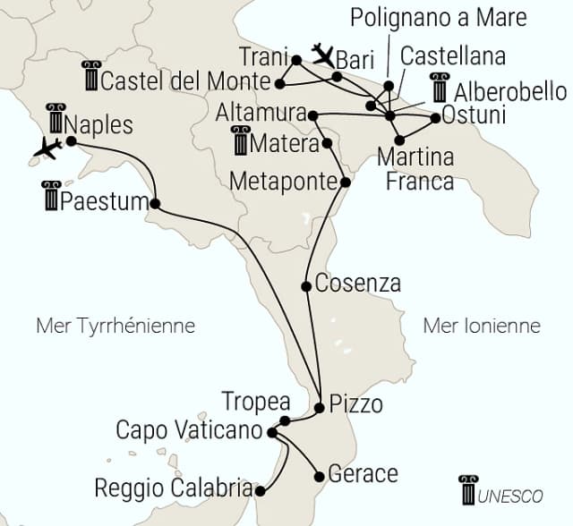 Carte du voyage