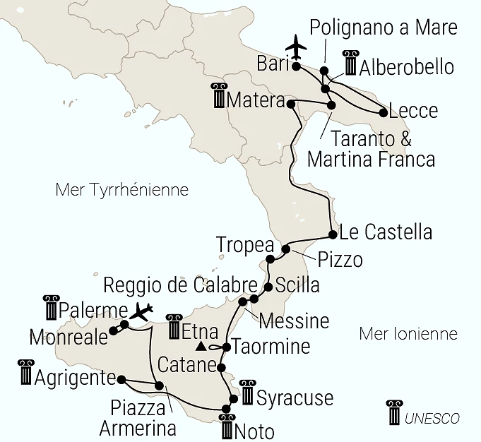 Carte du voyage