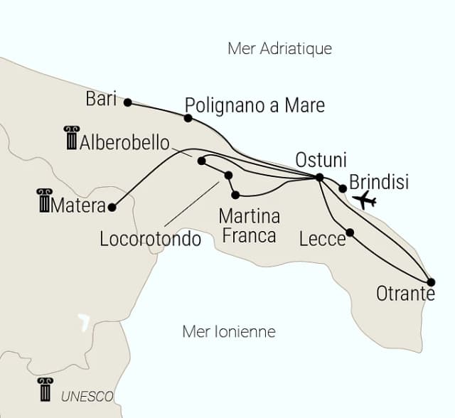 Carte du voyage