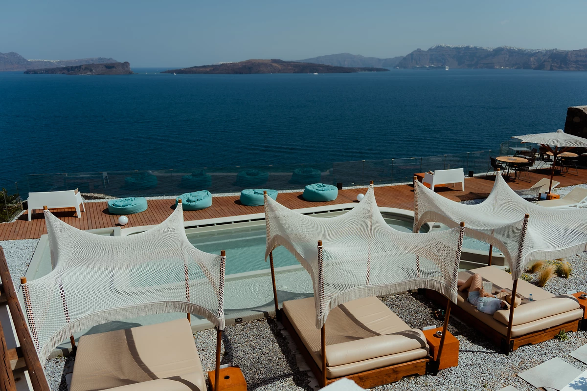 Vue aérienne de la piscine, Goulielmos Hotel & Spa