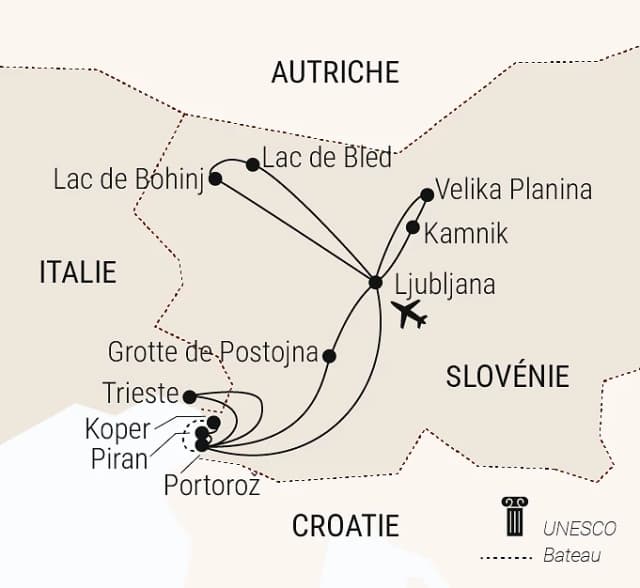 Carte du voyage