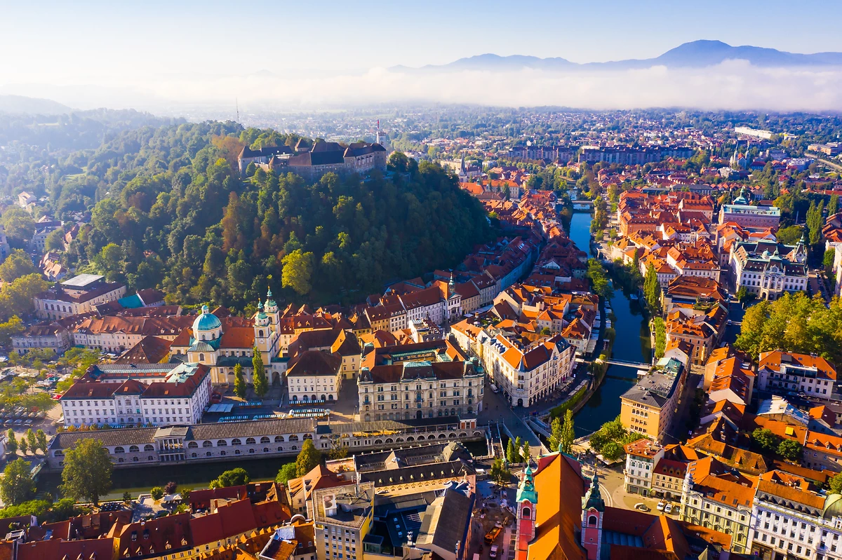 Paysage de la ville slovène de Ljubljana, Slovénie