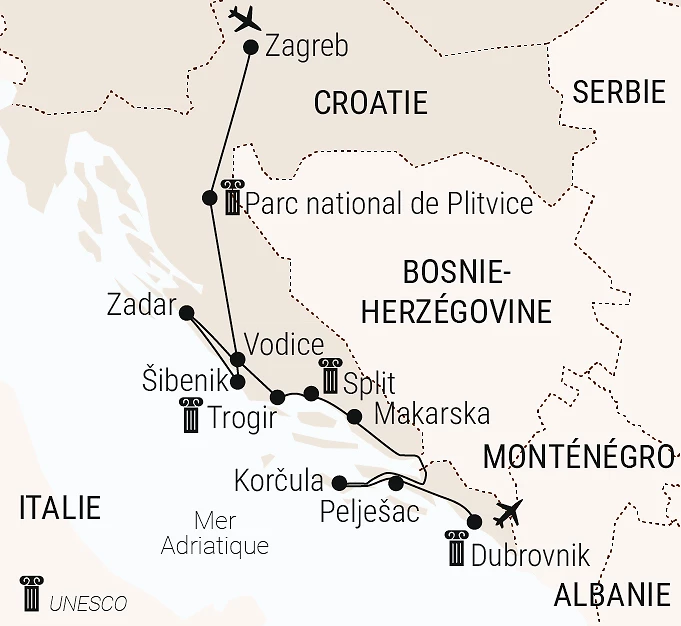 Carte du voyage