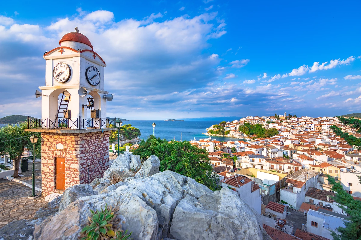 Vieille ville de Chora, Skiathos, Sporades, Grèce