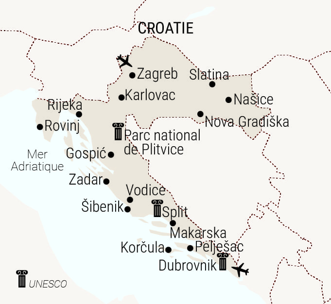carte croatie
