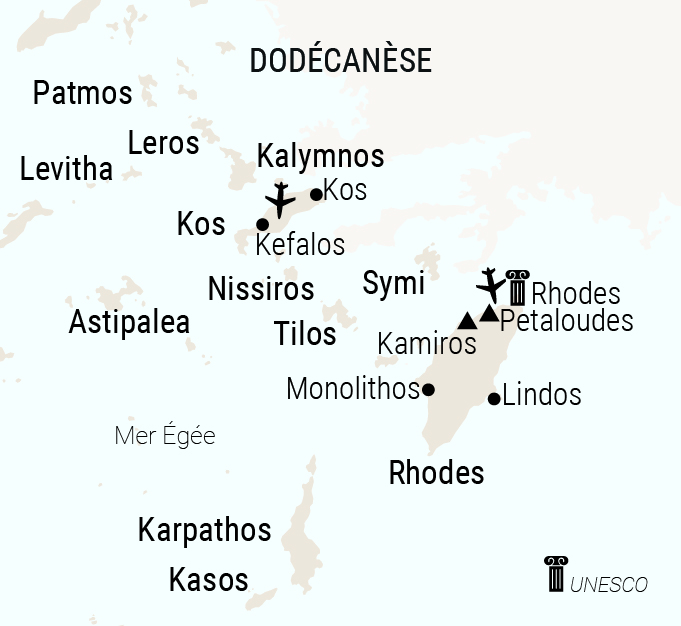 Dodécanèse carte 