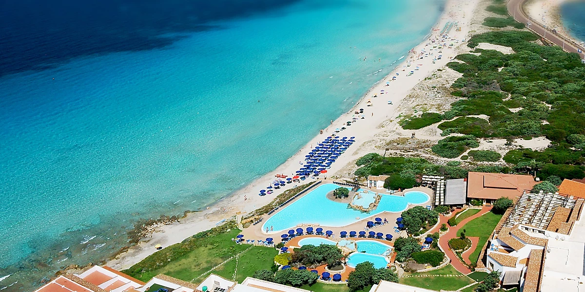 Vue aérienne de l'hôtel, Colonna Grand Hotel Capo Testa