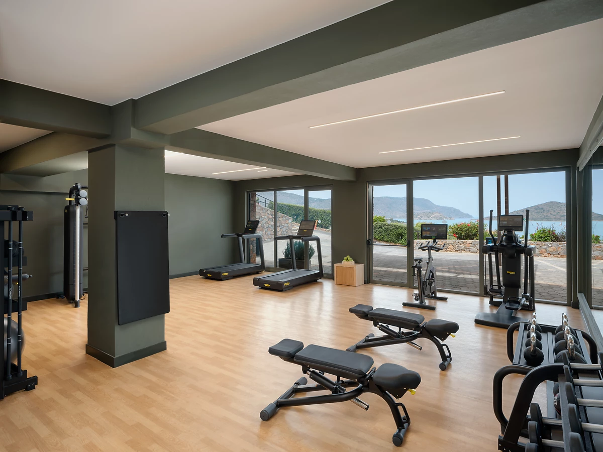 Salle de sport, hôtel Domes Aulūs Elounda, Curio Collection