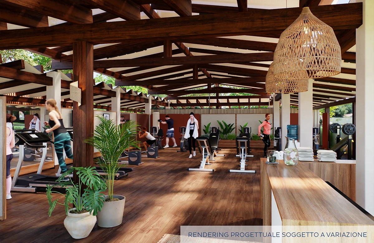 Salle de sport, Calaserena Resort, Sardaigne, Italie