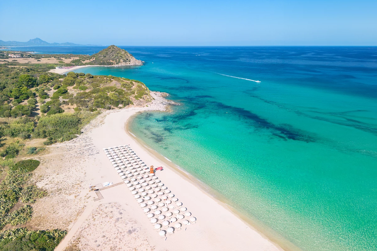 Plage, Spiagge San Pietro Resort, Sardaigne, Italie