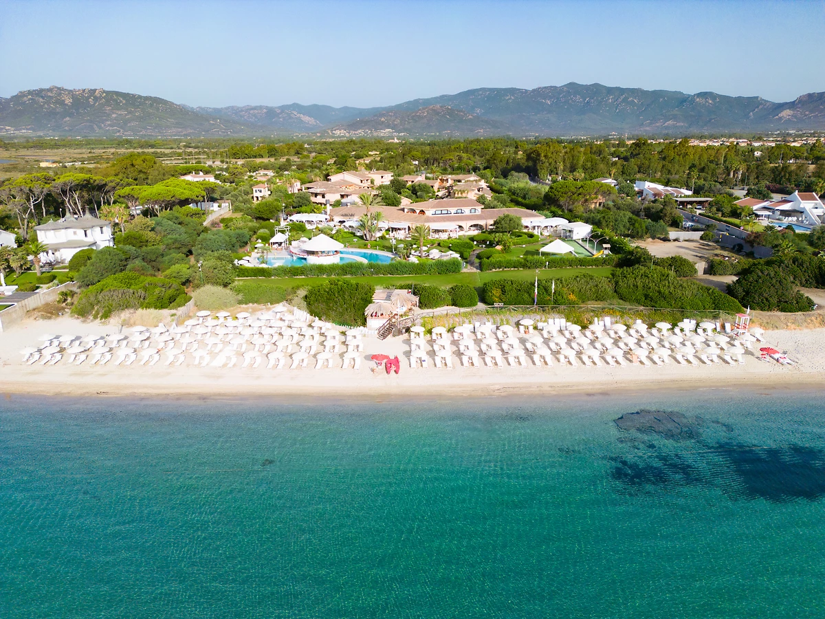 Plage, Hotel Baia di Nora, Sardaigne, Italie