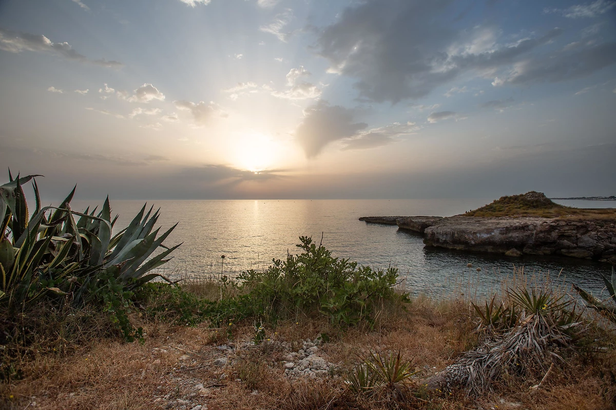 Plage, Porto Giardino, Pouilles, Italie