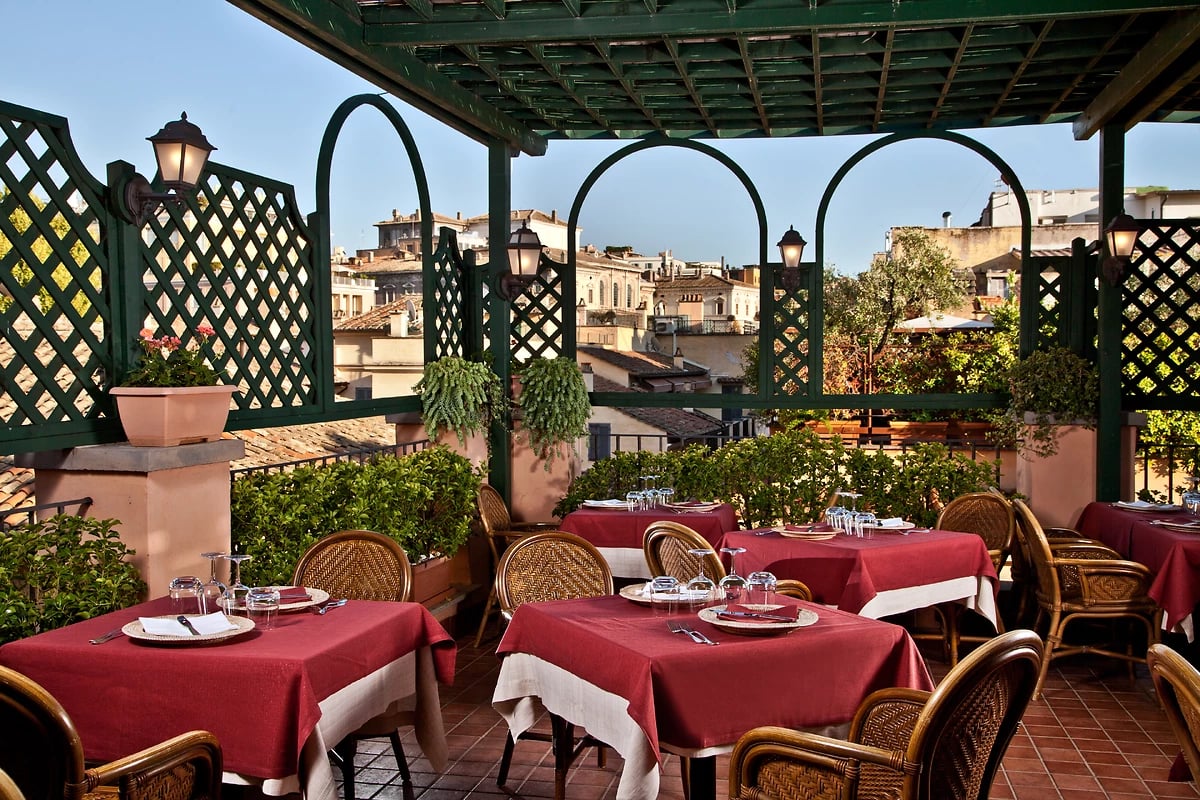 Restaurant Roof Tancredii, hôtel Albergo Ottocento, Rome