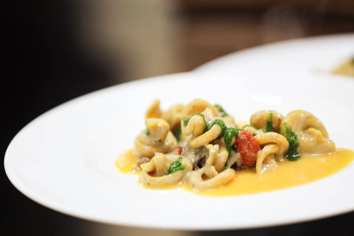 Plat servi au restaurant de l'hôtel, Masseria Caselli