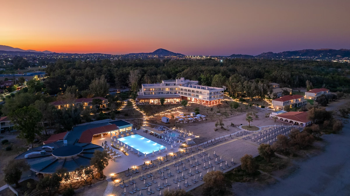Vue aérienne de l'hôtel, Domes Aulūs Zante