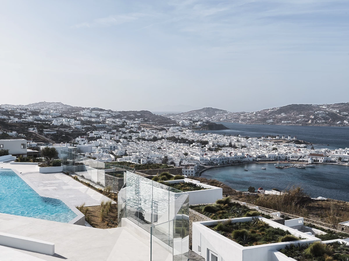 Piscine de l'hôtel, Myconian Deos, Mykonos, Cyclades, Grèce