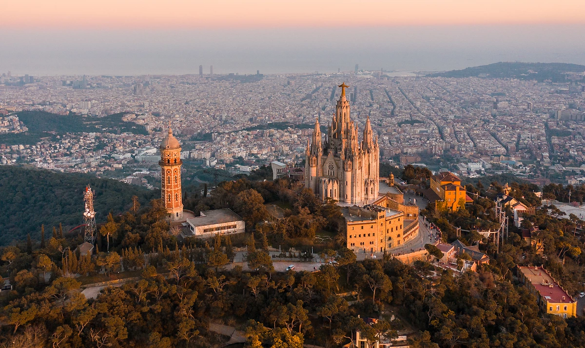 Vue aérienne, Barcelone, Catalogne, Espagne