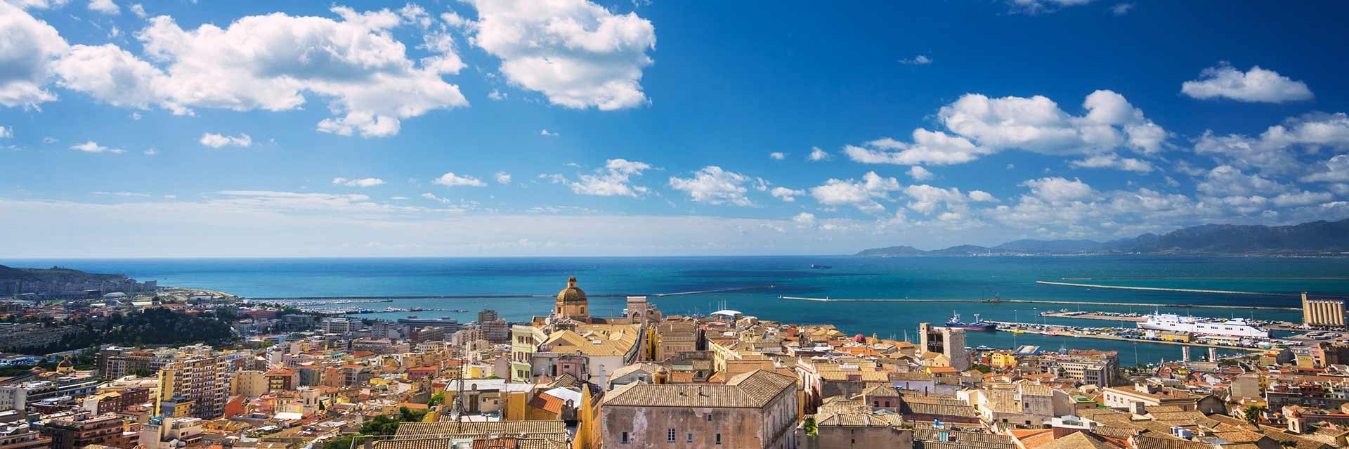 Vue aérienne, Cagliari, Sardaigne, Italie