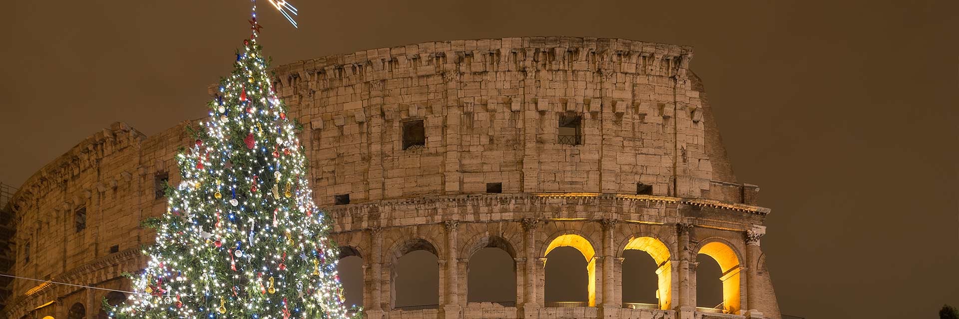 Rome et le colisée sous la neige