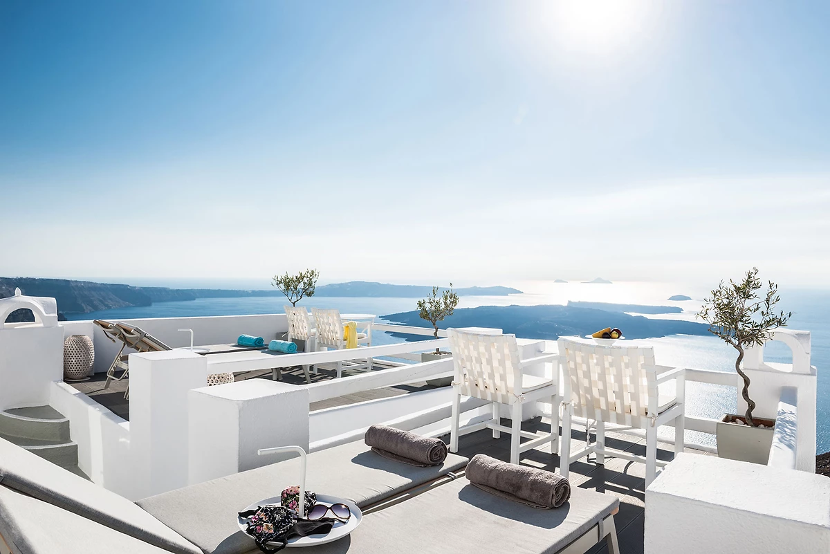 Terrasses privées, On The Rocks Santorini, Grèce