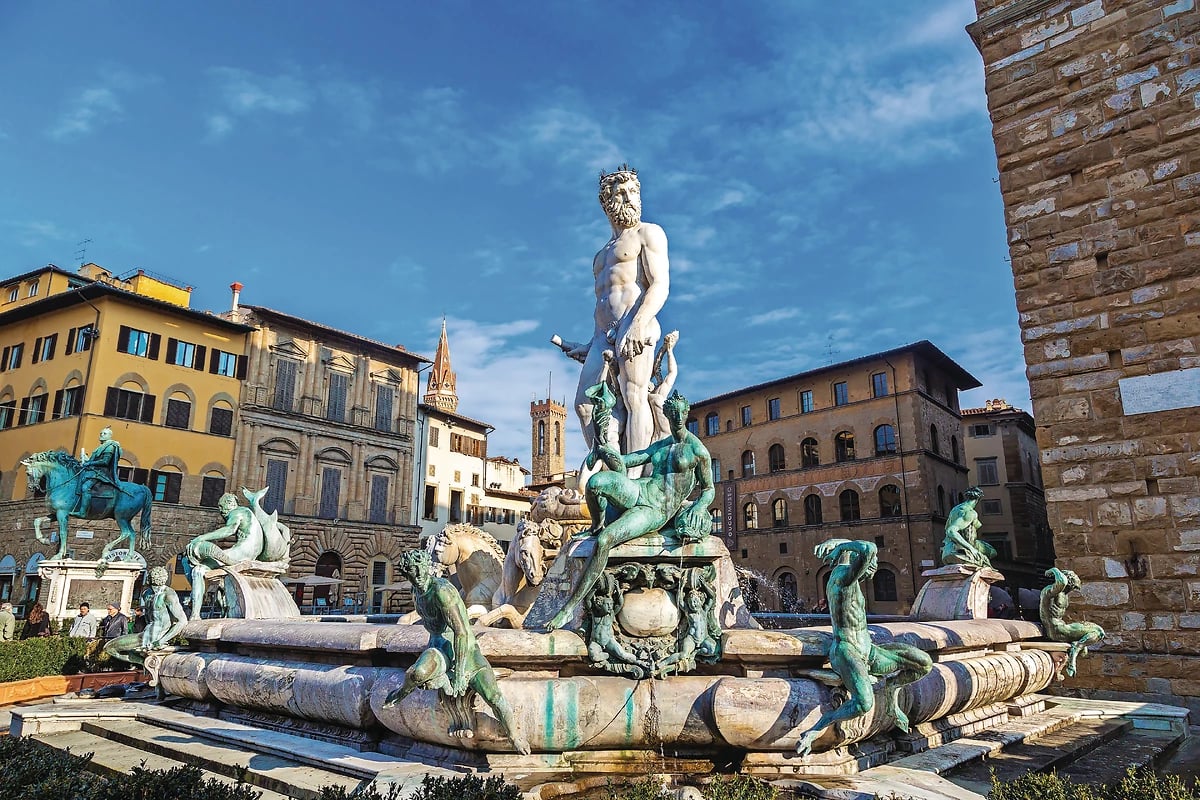 Fontaine de Neptune, réalisée par Bartolomeo Ammannati, Piazza della Signoria, Florence