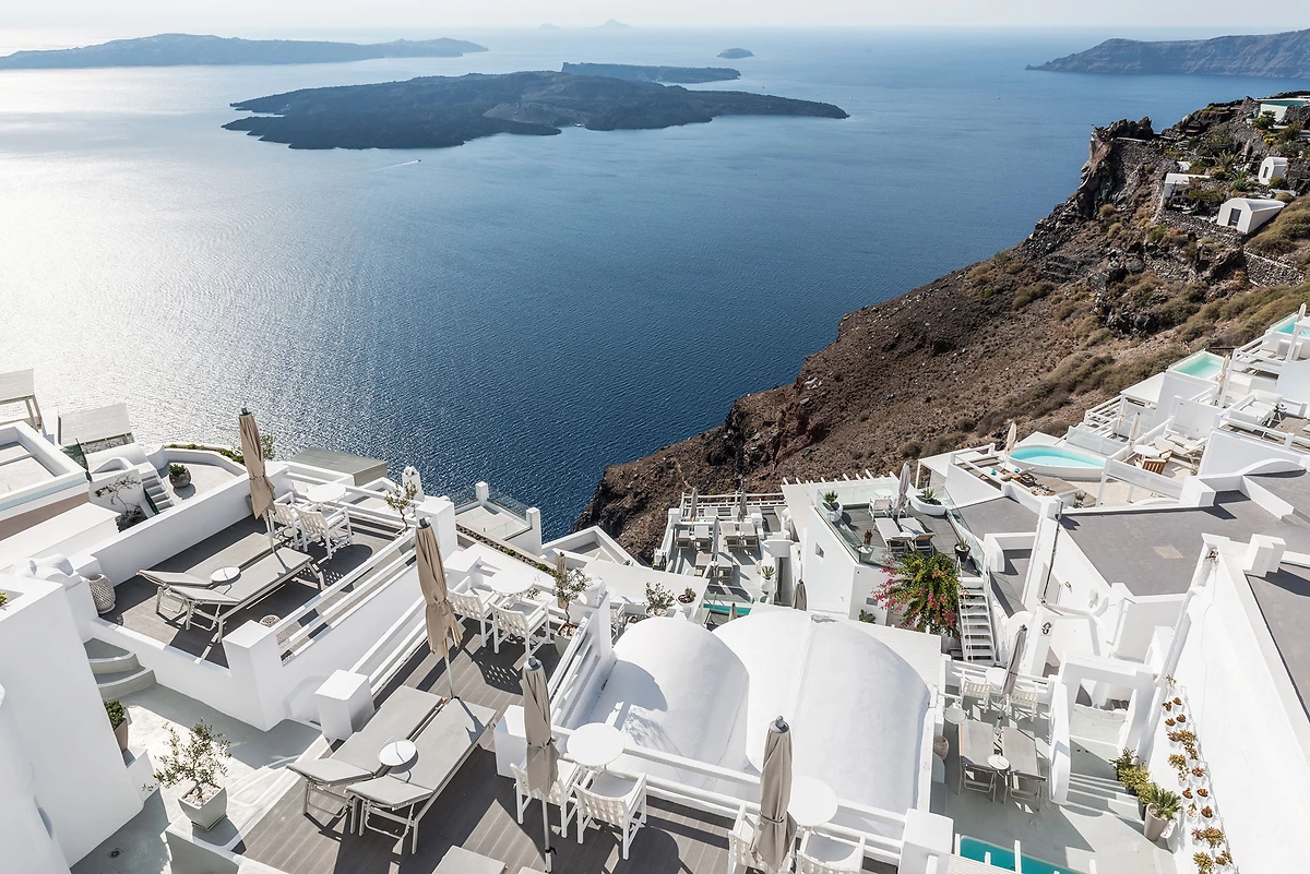 Vue extérieure, On The Rocks Santorini, Grèce