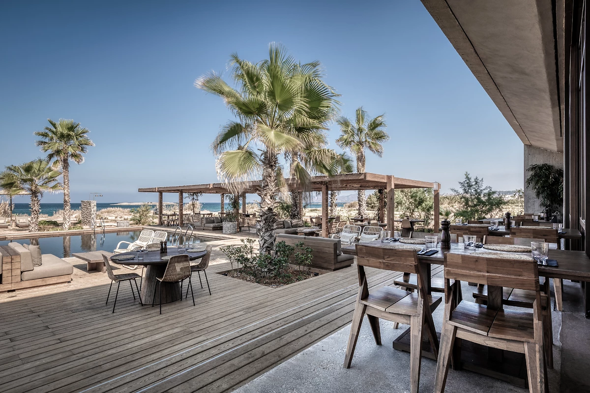 Terrasse, Beach House, Domes Zeen Chania, a Luxury Collection Resort, Crète, Grèce
