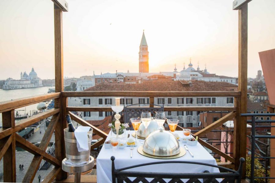 Vue extérieur, Hotel Londra Palace, Venise, Italie