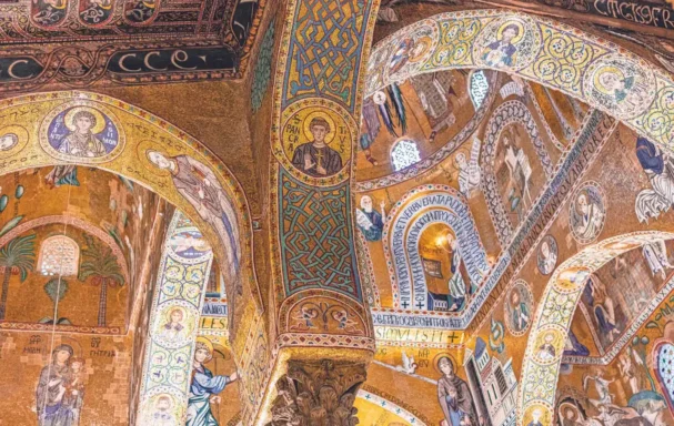 Voûtes et plafond de la chapelle palatine de Palerme, Sicile