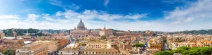 Panorama de Rome et de la Basilique Saint Pierre