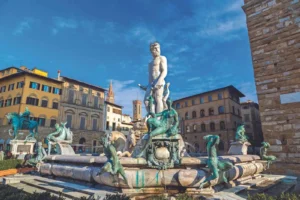 Fontaine de Neptune, réalisée par Bartolomeo Ammannati, Piazza della Signoria, Florence,